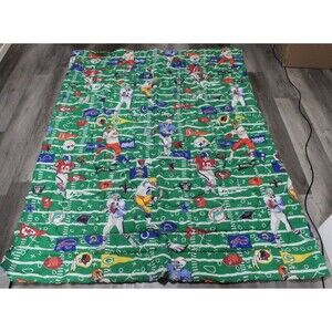 Vintage NFL Teams Logos Comforter Blanket 80"x55" Redskins Oilers
